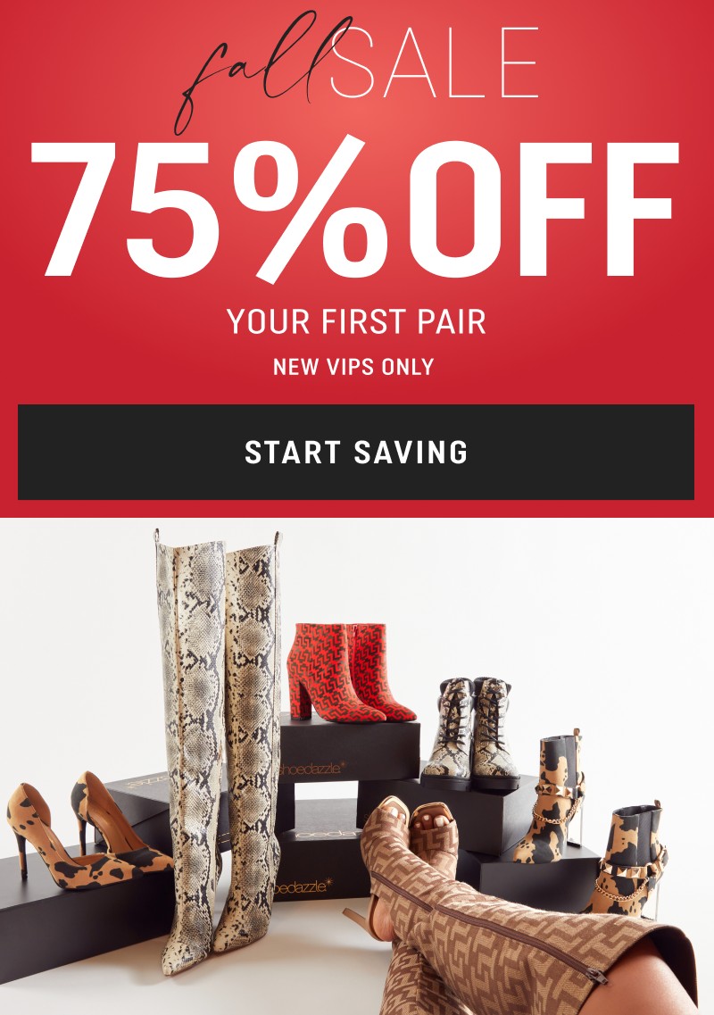 Sale. 75% Off Your First Pair. Start Saving